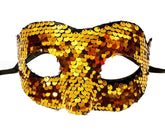 Nessiworld Gold Color Sequined Sequin Party Mask Prom Venetian